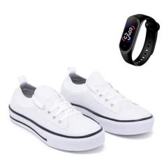 Tênis Meia Casual Feminino All Colors + Relógio Digital LED - Simon Ve
