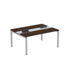 Mesa Plataforma Dupla Com Pé De Aço Para Coworking 160x120 Pdc16-12-2p Escalate-cinza