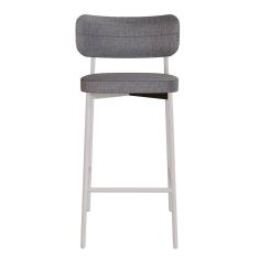 Banqueta Alloa Fixa Com 4 Pés 50 X 44,7 X 163,5cm Com 1 Unidade Cinza-branco Epoxi