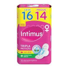 Absorvente Intimus Tripla Proteção com Abas 16 unidades Seca