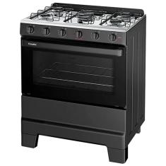 Fogão Esmaltec Ideal Pop 5 Bocas Manual Mesa Aço Inox