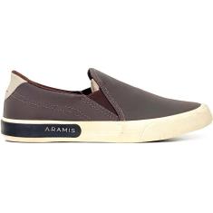 Tênis Aramis Stripe Slip On Marrom Masculino-Masculino