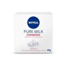 NIVEA Sabonete em Barra Pure Milk Sensitive 90g, 1, 90g