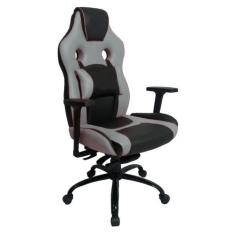 Cadeira Gamer com Almofada Linha Gamer Racing Cinza - Design Office Mó