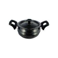 Panela Bojuda Alumínio Fundido Craqueada Alça Baquelite Preta N04