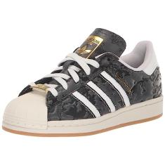 adidas Originals Tênis masculino Superstar, Preto/Branco/Branco, 6