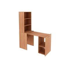 Mesa Multiuso Escritório Retrátil Me4171 C/ 5 Nichos Amêndoa - Tecno Mobili