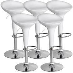 Kit 05 Un Banquetas Giratória Alta Tulipa Lotus Assento Abs prime.offi