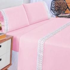 Jogo de Lençol Casal Super King Lese Percal 180 Fios 4 Peças - Love Ba