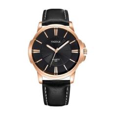 Relógio Masculino Yazole 332 Bronze Pulseira Couro Preta