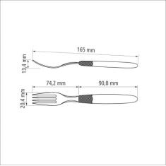 Garfo para Sobremesa Tramontina Ipanema com Lâmina em Aço Inox e Cabo 