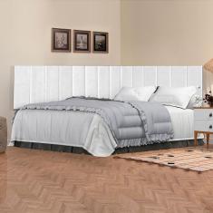 Cabeceira em L para quarto casal cama box - proteção estofada lateral 