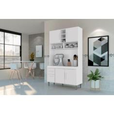Armário de Cozinha CR 4 Portas + 2 Gavetas Cor Branco - SM