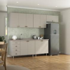 Cozinha Completa 5 Peças 100% Mdf Bp 2 Balcões 3 Aereos Maranello - RR