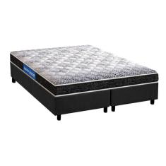 Cama Box King: Colchão Espuma Probel Guarda Costas Super Resistente + Base Crc Suede Gray(193X203)