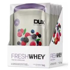 Kit 10 Fresh Whey Dux Whey Protein 3W Sachê Frutas Vermelhas