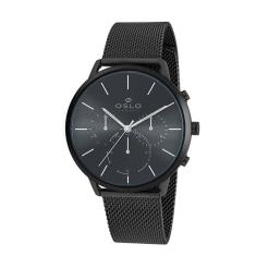 Relógio Oslo Masculino Ref: Ompsscvd0007 P1px Slim Cronógrafo Black