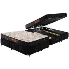 Cama Box Baú Queen: Colchão Espuma Paropas D45 Pasquale + Base CRC Sue