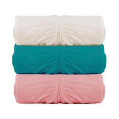 Kit 3 Lençóis Malha King com Elastico Vivaldi - Fio 30/1 Penteado - 100% Algodao (Kit 9)