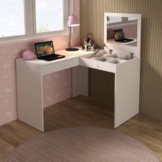 Escrivaninha Mesa Escritório Penteadeira 1 Gaveta 110cm Espresso Móvei