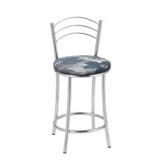 Kit 2 Banquetas Cromadas BC26C de Metal e Assento Espuma D15 Treparoni