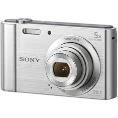 Câmera Digital Sony DSC-W800 20.1MP LCD 2.7" - Zoom Óptico Panorâmica Filma em HD (Prata)