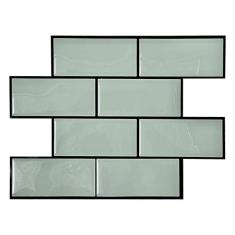 Pastilha Adesiva Resinada Metrô Orvalho Kit 1m² Rejunte Preto