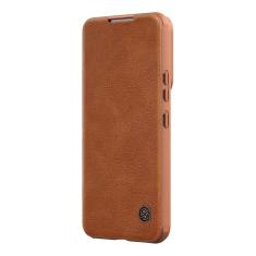 Capa Carteira Flip Nillkin Qin Para Galaxy S22+ Plus Marrom