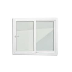 Janela de PVC Integrada 140x150cm 2 Folhas com Vidro Liso e Cremona ITEC Brimak Branco