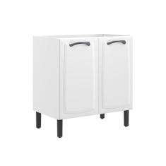 Balcão de Cozinha Itatiaia em Aço 2 Portas Branco Sem Tampo New Premium