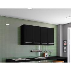 Armario Aereo Suspenso de Cozinha Georgia Preto Brienza Movelaria - Ca