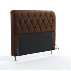 Cabeceira Estofada Decorativa Sirius 160 Para Cama Queen Couro Artific
