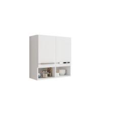 Armário De Cozinha Aéreo 2 Portas Branco Argelia Casa Mobilia - Casa M