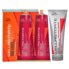 Kit Wellastrate 2 Creme Alisante Para Cabelo Suave + Neutralizante Wel