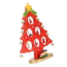 Produto de Decoração de Mesa de árvore de Natal de Madeira, Decoração de Mesa de árvore de Natal de Madeira Árvore de Natal de Mesa Com Enfeites para Decoração de Mesa Ornamento