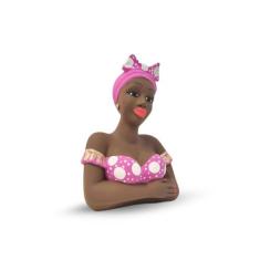 Namoradeira Boneca Laço Pink 18 Cm Em Gesso Decore Sua Janela Com Esti