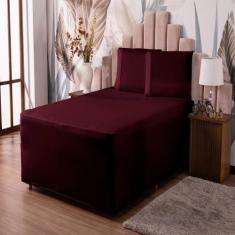 Lençol Luva Para Cama Box Conjugada King Malha Resistente Com Elástico
