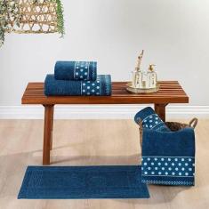 Jogo De Banho Toalhas Celine 5 Peças 100% Algodão 450g/m² Suave - Mari