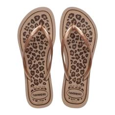 Chinelo Havaianas Slim Animals Feminino - Marrom - 33/34-Feminino