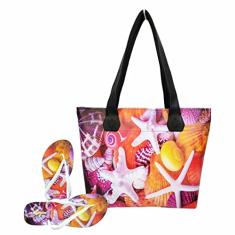 Bolsa Com Chinelo Feminino Estrelas Do Mar Magicc Bolsa