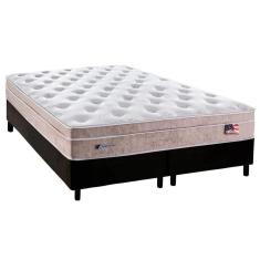 Cama Box King: Colchão Molas MasterPocket Ensacadas Plumatex   Miami + Base CRC Courano Black(193x203)