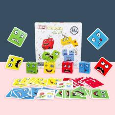 Blocos de construção de quebra-cabeças Magic Cube Children`s Wooden Expressi
