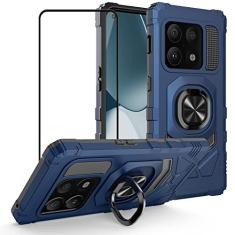 Ailiber Compatível com OnePlus 10 Pro, capa 1+ 10 Pro com protetor de tela, suporte de anel para suporte magnético de carro, capa de telefone resistente à prova de choque resistente para One Plus 10