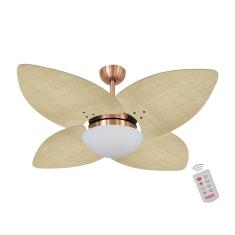 Ventilador De Teto Cobre 4 Pés Palmae Natural 127V