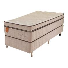 Cama Box Solteiro (Box + Colchão) 88X188X69 Mediterrâneo Prorelax Molas Ensacadas Euro Pillow - Bege