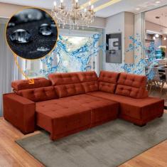 Sofá Impermeável Canto Chaise D 285 x 205 cm Retrátil Reclinável Sttil