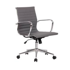 Cadeira De Escritório Office Sevilha Pu Cinza Baixa Rivatti