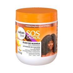 Salon Line, Ativador de Cachos, SOS Cachos, Óleo de Manga, Vegano - Para Cabelos Ondulados, Cacheados e Crespos, 500 g