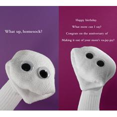 Quiplip Sock Em's Birthday 6) Cartões comemorativos