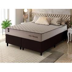 Conjunto Cama Box Espuma San Diego Bege King 193x203x67 - King House